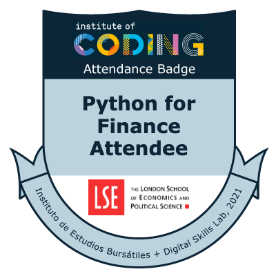 Badge: Python for Finance  