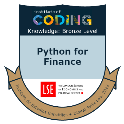 Badge: Python for Finance