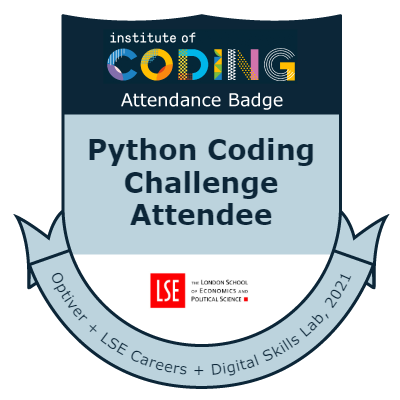 Badge: Python Coding Challenge Attendee
