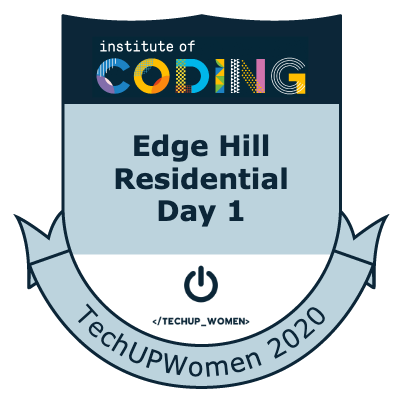 Badge: Edge Hill Residential Day 1