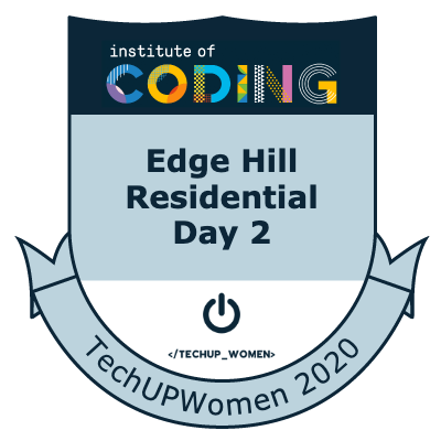 Badge: Edge Hill Residential Day 2