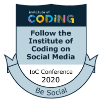 Badge: Follow the Institute of Coding on Social Media