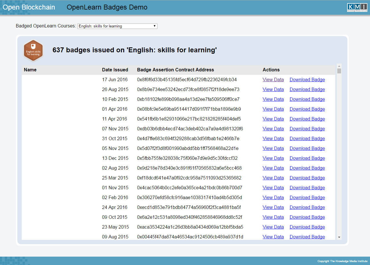 OpenLearn Blockchain Badges movie picture